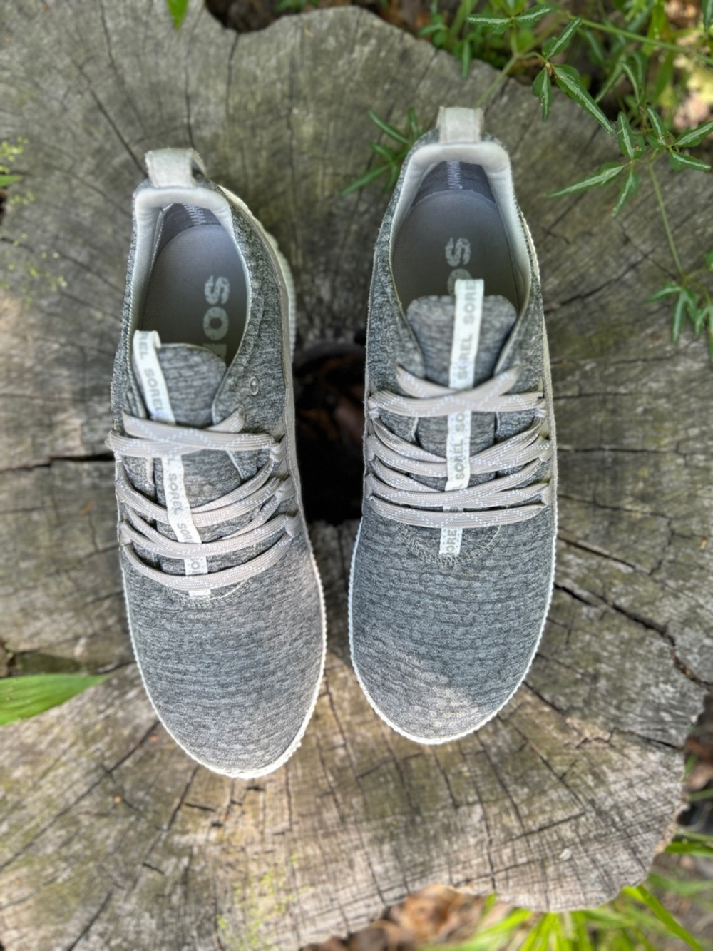 SOREL Women's Grey Knit Casual Sneakers - Picture 3 of 10